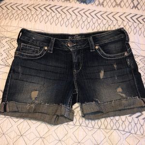 Silver Camden Rose Jean Shorts